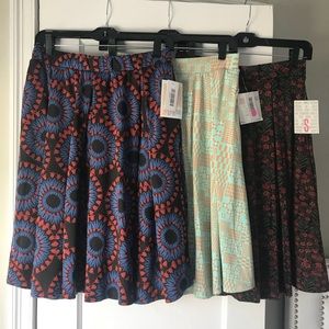 Lot of 3 Small Lularoe Madison skirts NWT